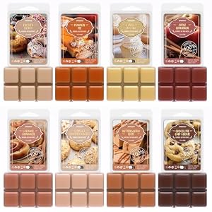 ARVIDSSON Scented Wax Melts, Bakery Soy Wax Melts Cubes for Wax Warmer, Fall Scented Wax Melts, Strong Scent Autumn Fragrance Wax Tarts – Pumpkin Pie, Apple Cinnamon, Vanilla Cupcake and More
