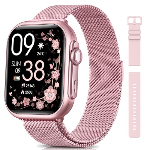 Image of Smart Watch for Women Men Fitness: Smartwatch for iPhone Android with SpO2 Blood Oxygen /Heart Rate Monitor, Sleep Tracking, Bluetooth Calls , 120+ Sports Modes, IP68, 2 Bands 30-Day Battery Life