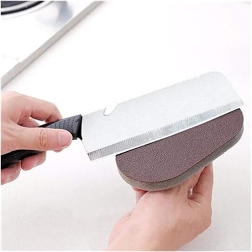 Miniatura 3 de 1 Pcs Emery Sponge Brush Eraser Cleaner Rust Cleaning Tool Kitchen Tool Sink Pot Bowl Scrubber Handle Grip (Brown)