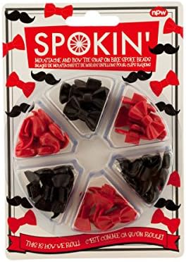 Mustache & Bow Tie Bike Spoke Beads - Pack of 96