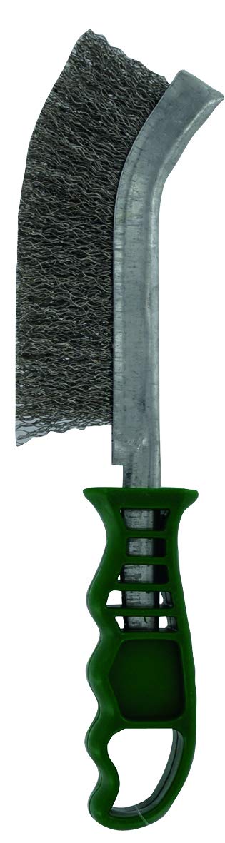 TIVOLY XT20251006170 Ergo Metal Brush with Plastic Handle and Stainless Steel Wire - Green - 26 cm
