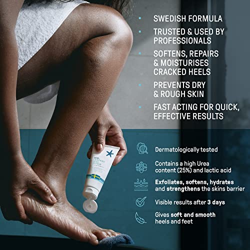 CCS Cracked Heel Repair Cream- Visible Results in 3 Days for Heels and Very Dry Feet, Contains 25% Urea Lactic Acid, Clinically Tested, 125 ml (Pack of 2)