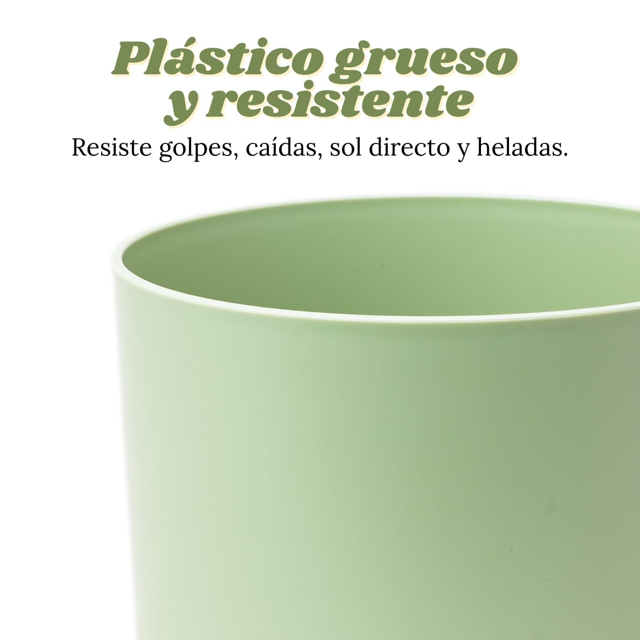 Maceteros Decorativos Interior Exterior 14 cm Pack 6 Macetas Plástico con Plato Incorporado, Tiestos para Plantas Interior, Plástico Resistente, Macetas Decorativas Modernas (6 x Pastel 14cm) — view 7
