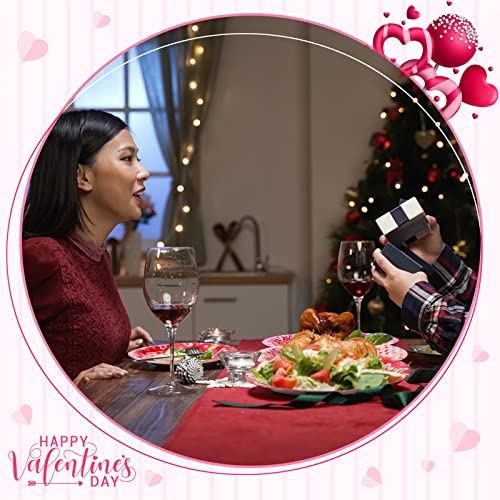 60 Pcs Happy Valentine's Day Dessert Plates 9 Inch Heart Valentines Paper Plates Disposable Party Plates Dinnerware Plates Decorative Dinner Plates For Birthday Wedding Party Dessert #TOP6