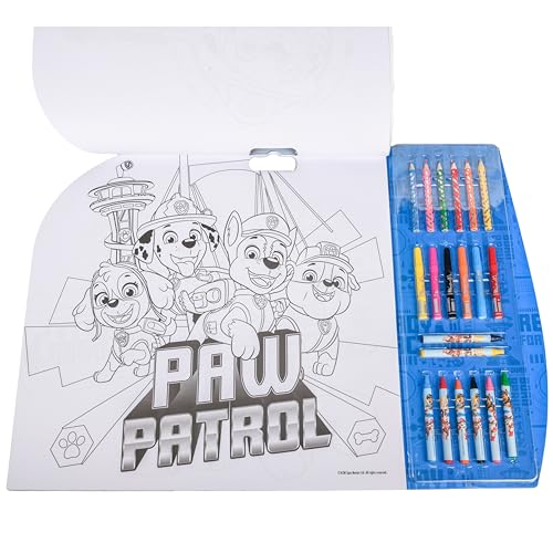 Paw Patrol - Set de actividades 5 en 1 - Set de dibujo con lápices de colores, lápices de colores, pegatinas y hojas para colorear (113 piezas)