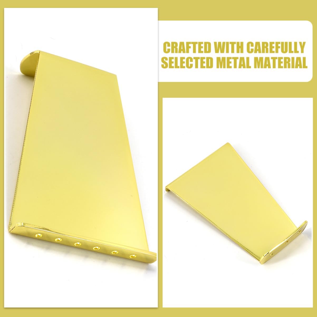 Guitar Bridge Tailpiece for 6 String Jazz Electric Ga433 Gold Easy Install Metal Construction