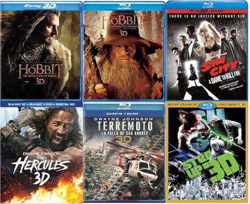 Ultimate Action & Adventure 6-Movie Blu-ray 3D Collection:The Hobbit The Desolation of Smaug/An Unexpected Journey/Battle Of The Five Armies/ Hercules/ Terminator Genisys/ Sin City Ultimate Action & Adventure 6-Movie Blu-ray 3D Collection:The Hobbit The Desolation of Smaug/An Unexpected Journey/Battle Of The Five Armies/ Hercules/ Terminator Genisys/ Sin City