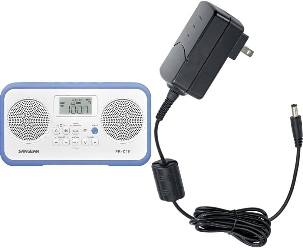 Sangean PR-D19BK FM Stereo/AM Digital Tuning Portable Radio with Protective Bumper (Gray/Black) : Electronics