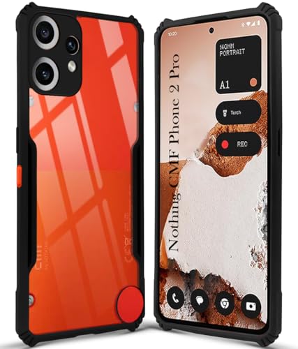 Image of Jkobi Back Cover Case for Nothing CMF Phone 2 Pro (Shockproof with Polycarbonate Clear Panel | Professional Black)