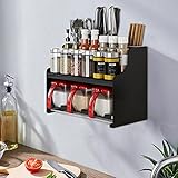【Einteiliges Küchenregal】Einteiliges Design-Küchenregal zur Aufbewahrung von Gewürzen, keine Notwendigkeit für Sie zu montieren. Mit den 4 durchsichtigen Saugnäpfen an der Unterseite können Gewürze nicht so leicht verrutschen, wenn sie auf der Arbeitsplatte platziert werden. Außerdem wird ein Reiben und Verkratzen der Arbeitsplatte vermieden.