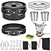 Queta Juego de utensilios de cocina para camping, 17 piezas, kit de cookware, ollas de picnic para 2-3 personas, para camping, senderismo, picnic, barbacoa, certificado por la FDA