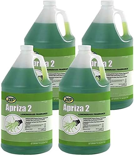 Zep Apriza Ii - Limpiador desinfectante concentrado, 1 galón, 125124, se puede utilizar como limpiador de vidrio, desengrasante, limpiador de baño,