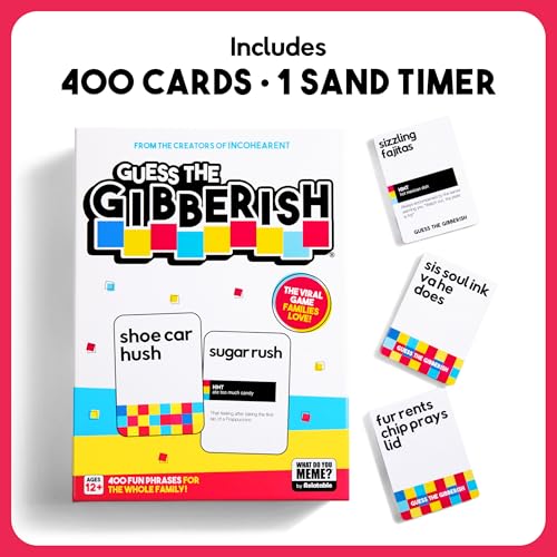 Guess The Gibberish Card Game for Families by Relatable, From The Creators of Incohereant, Fun Kids Games for Kids 12+, Game Night With Friends, Includes 400 Cards, Instructions, and 1 Sand Timer by WHAT DO YOU MEME? - Image 3