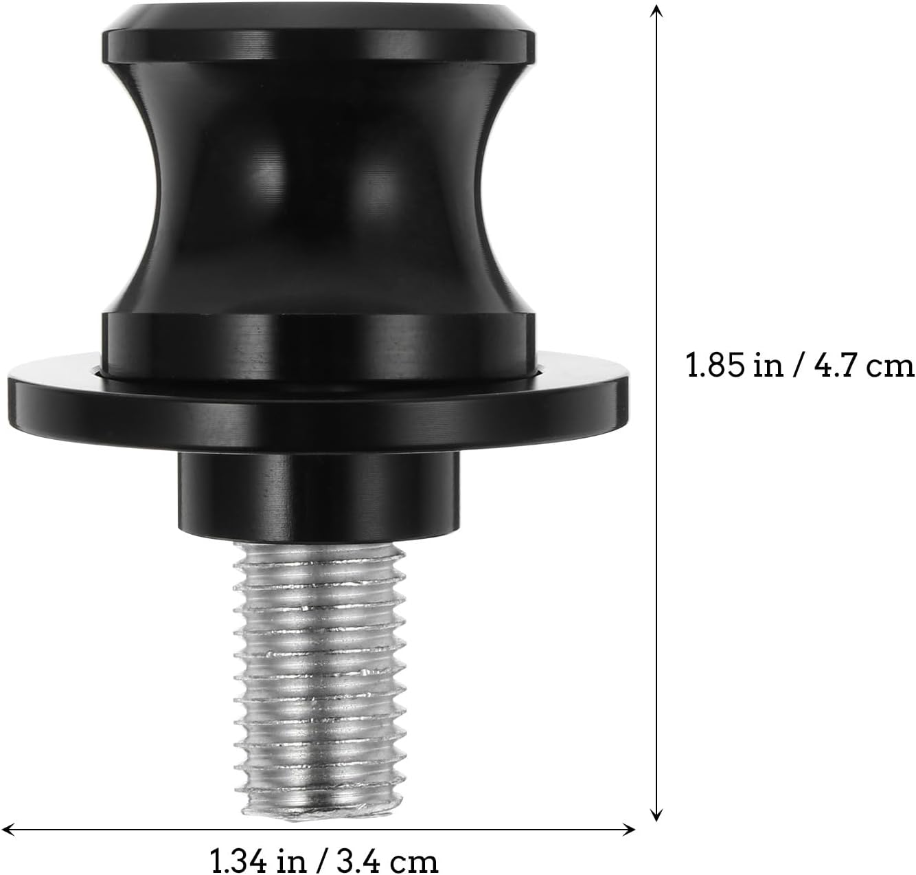 Motorcycle Swingarm Spools Frame Mounted Screws, 1 Pair Black Rear Stand Slider Fixing Screws Compatible with Motorcycle Lift and Swing Arm Spool Installation