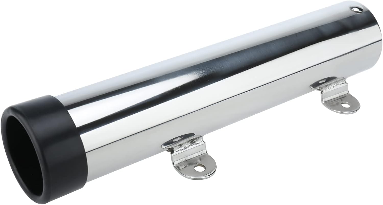 YaeMarine Boat Marine Fishing Rod Holders Stainless Steel Side Mounted Transom Mounted Rod Holders with Brackets