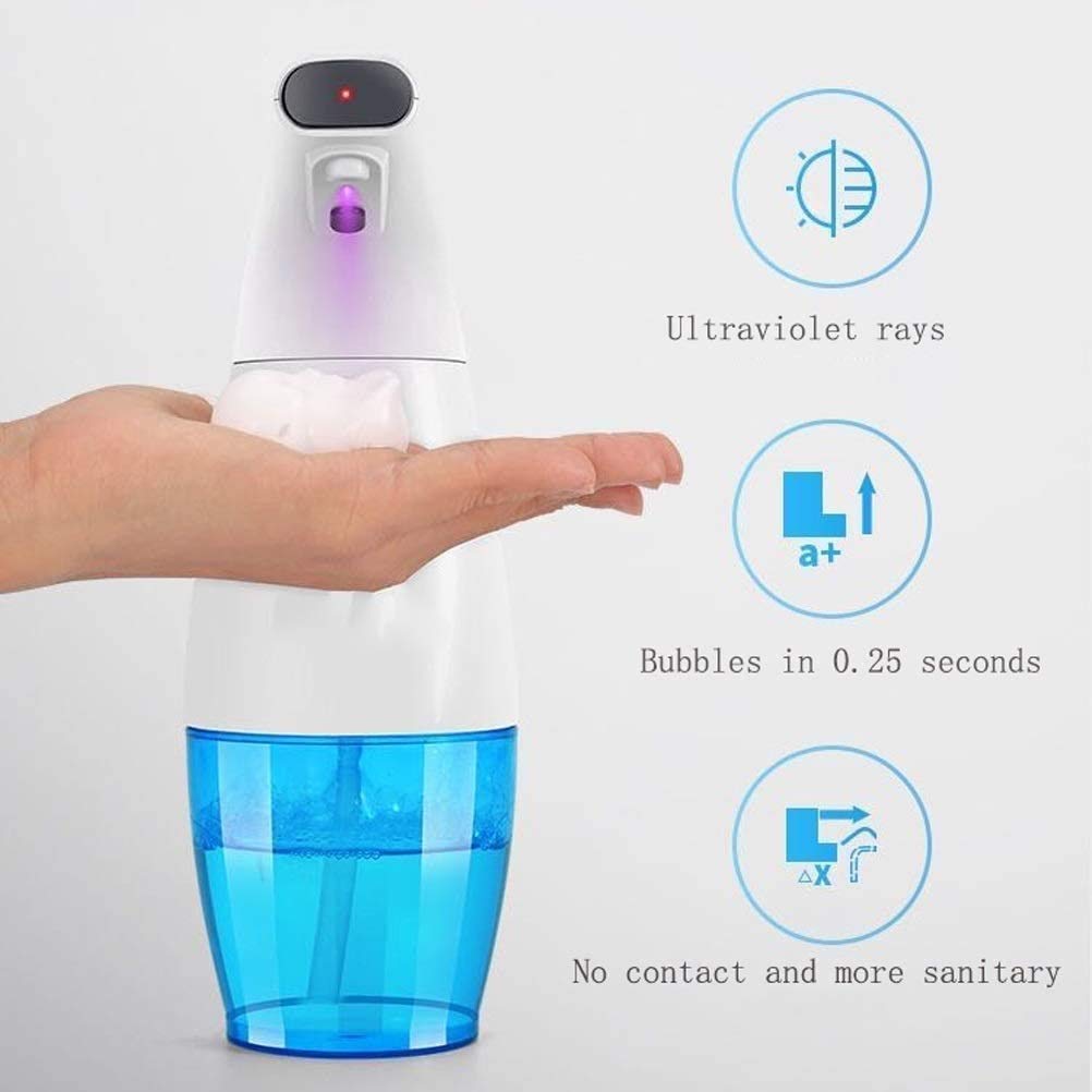 Dispenser per Sapone Automatico, Ricaricabile 11oz / 330ml Distributore di Sapone schiumogeno Senza tampeggio Impermeabile, Adatto per Bagno/Cucina/Ufficio/Hotel