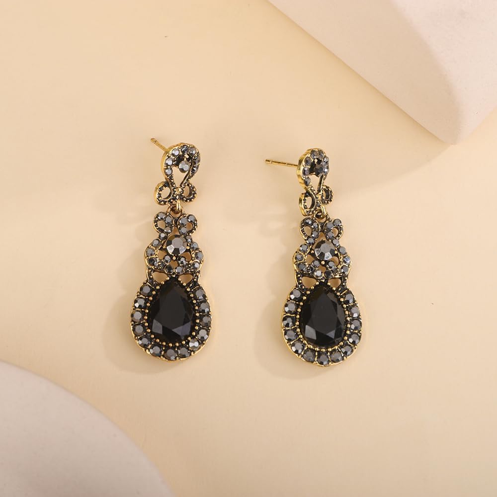 Denifery Dainty Crystal Teardrop Earrings Rhinestones Dangle Earrings Wedding Bridal Elegant Earrings for Brides and Bridesmaids - Image 4