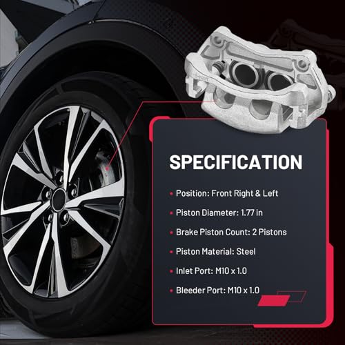 Image of BDFHYK 19-B7100 19-B7101 Front Disc Brake Caliper Assembly Compatible with Nissan Murano /Pathfinder 2015-2023, Compatible with Infiniti JX35 /QX60 2013-2020, 2.5L 3.5L l4 V6 Gas 2pcs