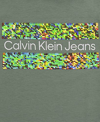 Calvin Klein Girls' Short Sleeve Cotton T-Shirt with Flip Sequin Design & Tagless Interior3