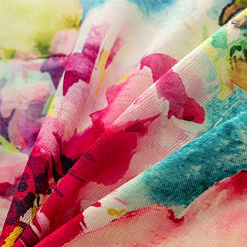 Makimoo Set Of 4 Outdoor Dining Chair Cushions, Comfort Patio Seating Cushions, 44 X21X4.5 Inch, Single Welt And Zipper, (Watercolor Flowers, 4) #TOP5