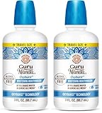 GuruNanda Oxyburst Teeth Whitening Mouthwash – Alcohol & Fluoride Free, with Hydrogen Peroxide & 7 Essential Oils, for On-The-Go Freshness, TSA Friendly, Wild Mint, 3 fl oz (Pack of 2)