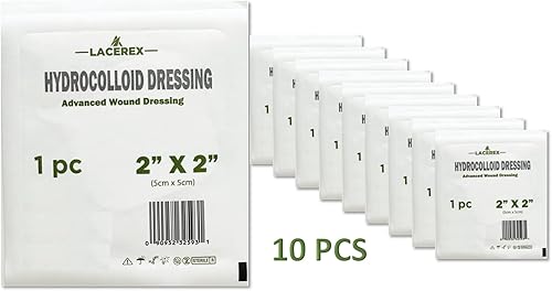 Miniatura 2 de AWD - Vendajes hidrocoloides autoadhesivos estériles para curación avanzada, paquete de 10, 2 x 2 pulgadas, flexible, sin látex, resistente al agua,