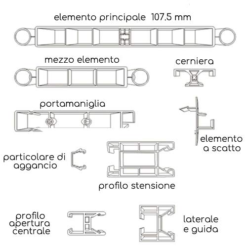 Porta a Soffietto da Interno | Porta Interna su Misura in PVC | Maniglia o Serratura a Chiave con Pomolo | Resistente | Facile da Pulire | Personalizzabile | Made in Italy