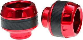 Protector de Ruedas Rojo para Motocicleta Taza de Horquilla Delantera de Aleación de Aluminio Deslizadores Anti-caída para Motores Eléctricos y Motos Accesorio Resistente para
