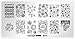 Whats Up Nails - B034 Deck The Nails Stamping Plate for Christmas Winter Nail Art Design