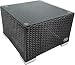 Produktbild RS Trade® exclusive 'Toscana' Polyrattan Beistelltisch mit verstärktem Alu-Gerüst und Temperglas Tischplatte (bis 90 kg als Hocker nutzbar), mit Spannbändern und höhenverstellbaren Standfüßen; Schwarz