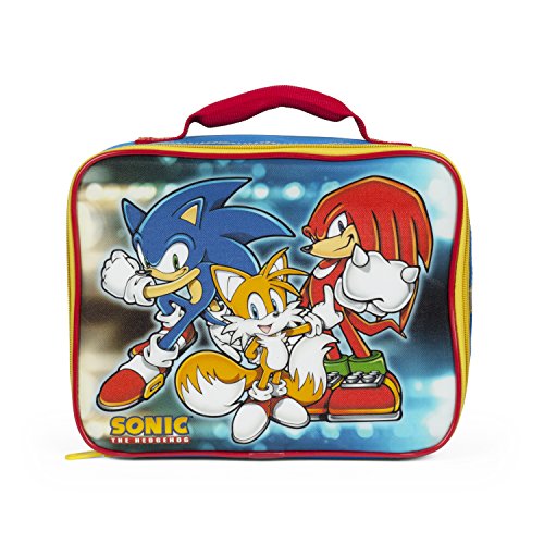 Sega Sonic Blue and Yellow Insulated Lunch Kit with Top Handle Carry