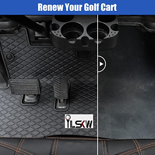 Ilskw Mat For Ezgo Rxv Mat Golf Cart Mat Laser-Measured Fit For Ezgo Rxv (2008-2022) & 2Five (2009+) Full Coverage Floor Liner Mat With Natual Rubber Nonslip Back #TOP5
