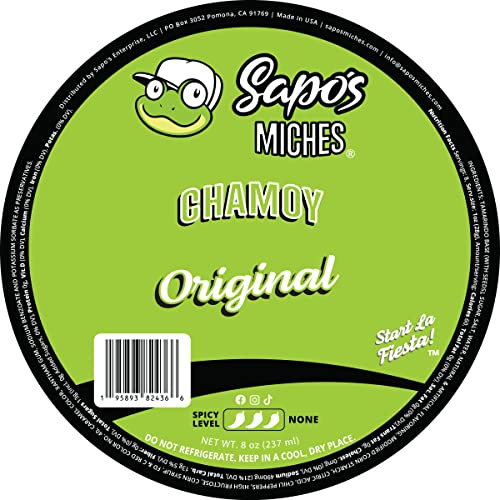 Sapo's Miches Chamoy Rim Dip - Tamarind Candy Sauce for Drinks, Micheladas & Cocktails, 8 oz (Original)