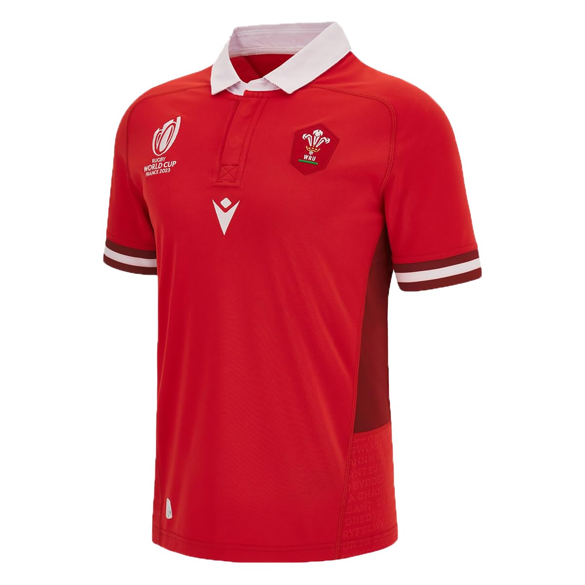 Macron Wales RWC 2023 Welsh Home Rugby Football Soccer T-Shirt Red