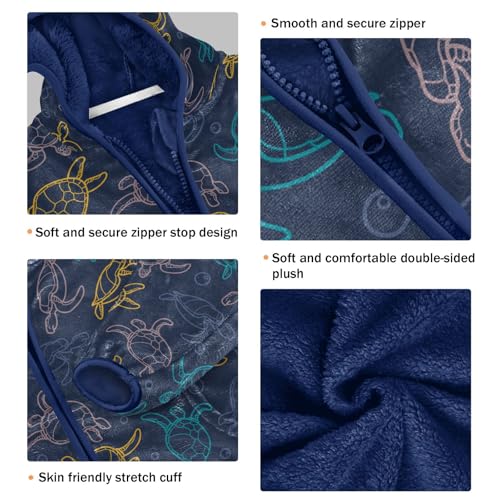 Boys' Fleece Hoody Jacket Zip Up Coat Warm Fall Winter Plush Jacket Sea Turtles Long Sleeve Outerwear3