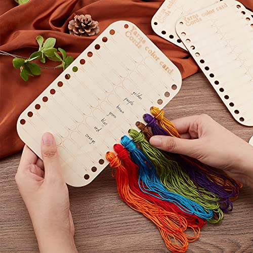 image for PH PandaHall 4pcs Embroidery Floss Organizer Wooden Stitch Thread Hold