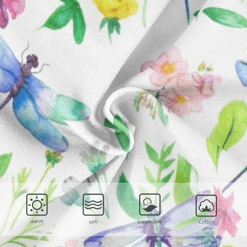 Girls Underwear Toddlers 2t Cotton Girl Panties Cute Print Briefs Girls Undies Floral Dragonflies Flowers3