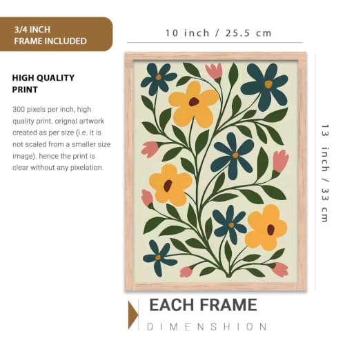Image of kotart Boho Art Home Decoration Painting | Paintings With Frame For Living Room Bed Room Hotel Wall Decor Digital Reprint Set of 3 (10X13 inch)