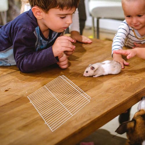 Angoily 2St Käfigteiler für Hamster Hasenzubehör Kaninchenzaun maschendrahtzaun Hamsterkäfig Drahtbrett Käfig-Trenngitter Kleine Tiere Isolationsplatine Kaninchenhaus Hühnerdraht Baby Weiß