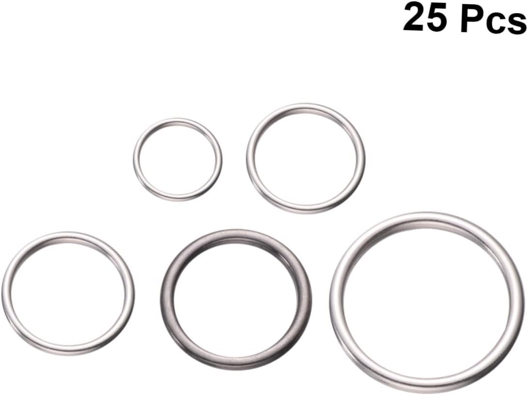 Operitacx 75pcs Metal Closed Sturdy Alloy Jewelry Making Accessories for Crafts White Black Each for Earrings Necklaces Bracelets