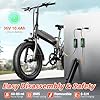 TST Folding Electric Bike for Adults Peak 1000 W Upgraded Motor 28 MPH Ebike 20X4 Fat Tire Electric Bicycle 36V/10.4AH Removable Battery Step-Thru E Bike City Commuter Adults E Bike #2