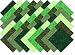 Green Blenders Collection 40 Precut 5-inch Quilting Fabric Squares Charm Pack
