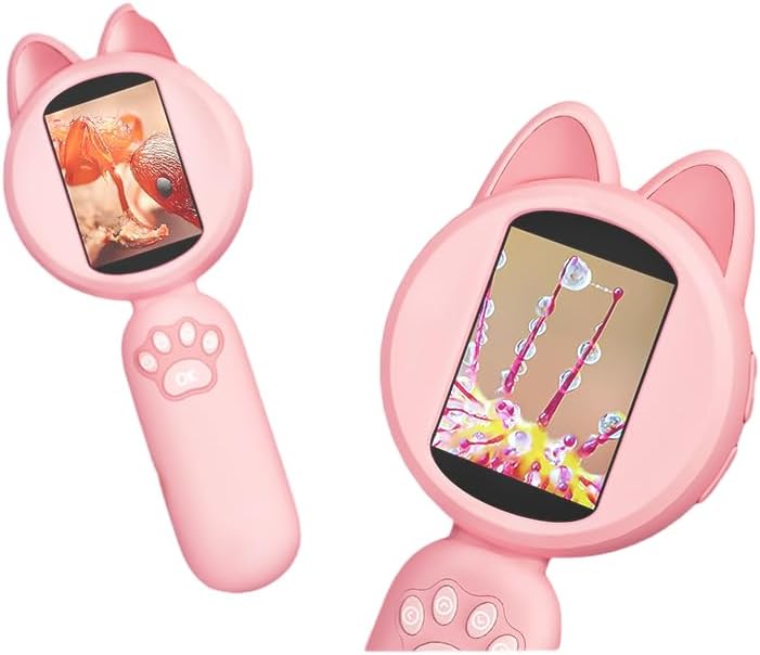 High Definition Handheld Children's Electronic Magnifying Glass with Screen, 2-Megapixel Digital Microscope