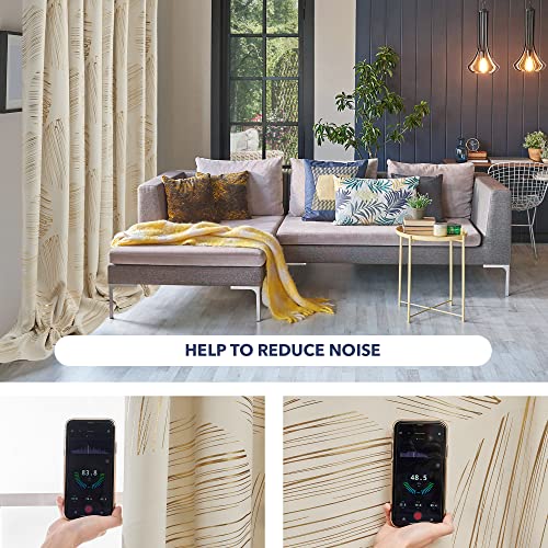 Deconovo Black Out Curtains 95 Inches Long, Thermal Curtains For Sliding Glass Door, Light Blocking Window Drapes, Circle Pattern (52X96 Inch, Light Beige, Set Of 2) #TOP2