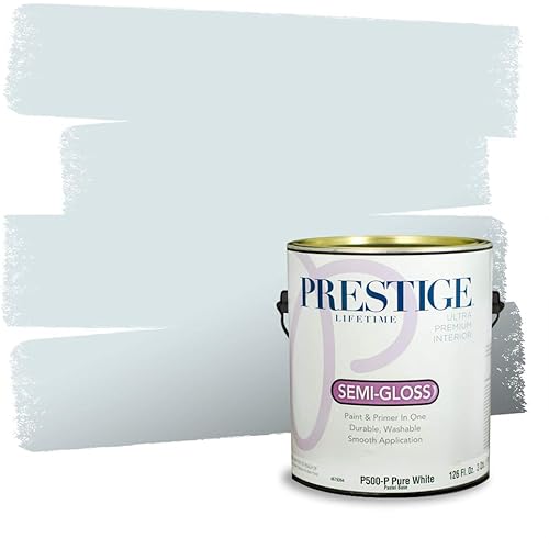 Prestige Paints Interior Paint and Primer In One, 1-Gallon, Semi-Gloss, Comparable Match of Valspar* Ice Rink Blue*