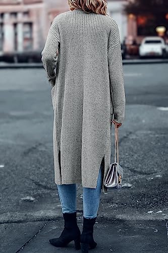 Image of Danedvi Long Cardigan Sweaters Women Trendy Open Front Coat with Pockets