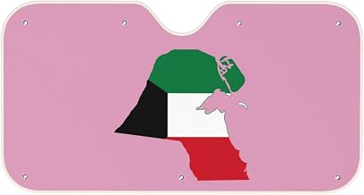 Kuwait Flag Map Sunshade Protection for Comfortable Driving 55 × 30 in