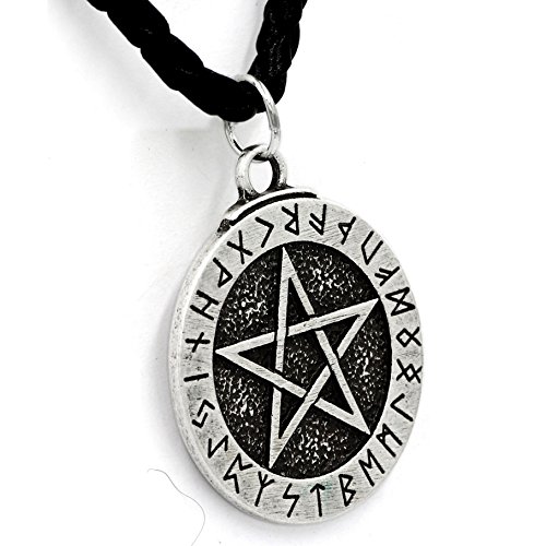 Guoshuang Ttkp Handmade Norse Viking Large Rune Pentacle Pewter Pendant ~ Pentagram Of Protection #TOP3