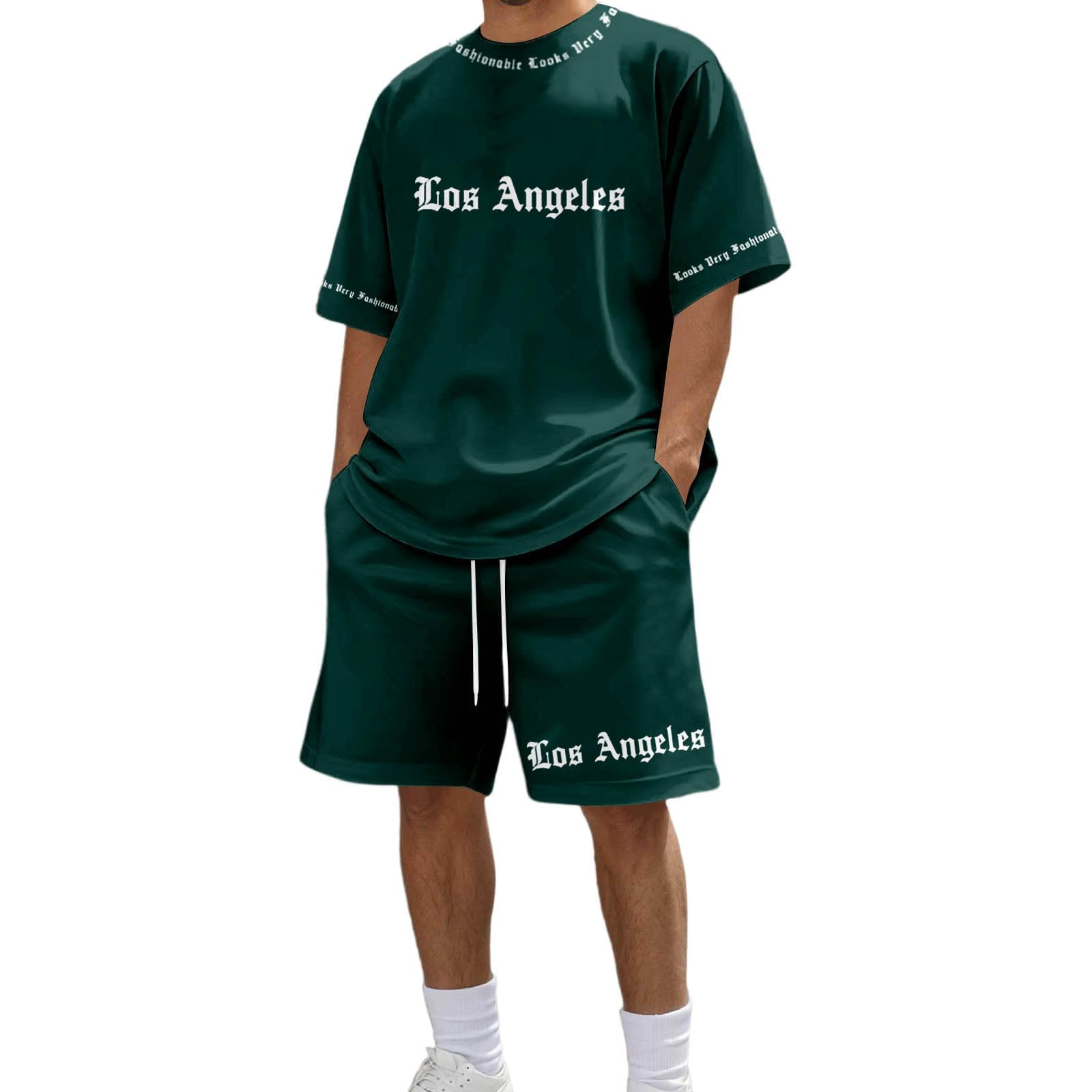 Ensemble décontracté manches courtes et short de plage homme