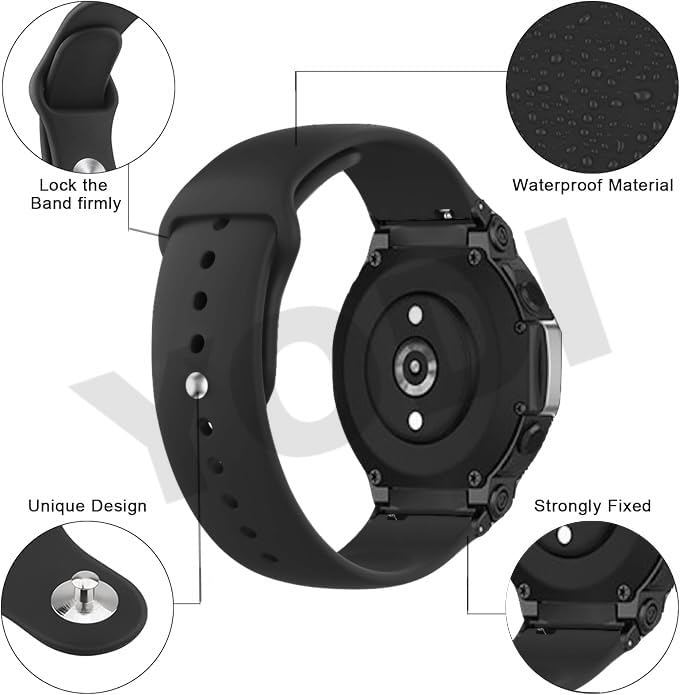 Image of YODI Strap Band Compatible with Amazfit T-Rex 2 Smartwatch Only Soft Silicone | Nylon | Chain | Leather Watch Straps with Installation Adjuster Tool For Amazfit TRex 2